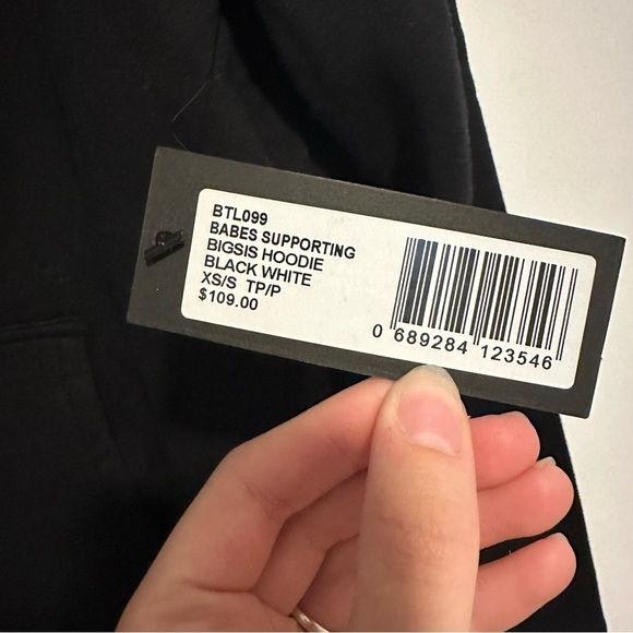 New brunette the label babes supporting babes black sweatshirt - Picture 3 of 12